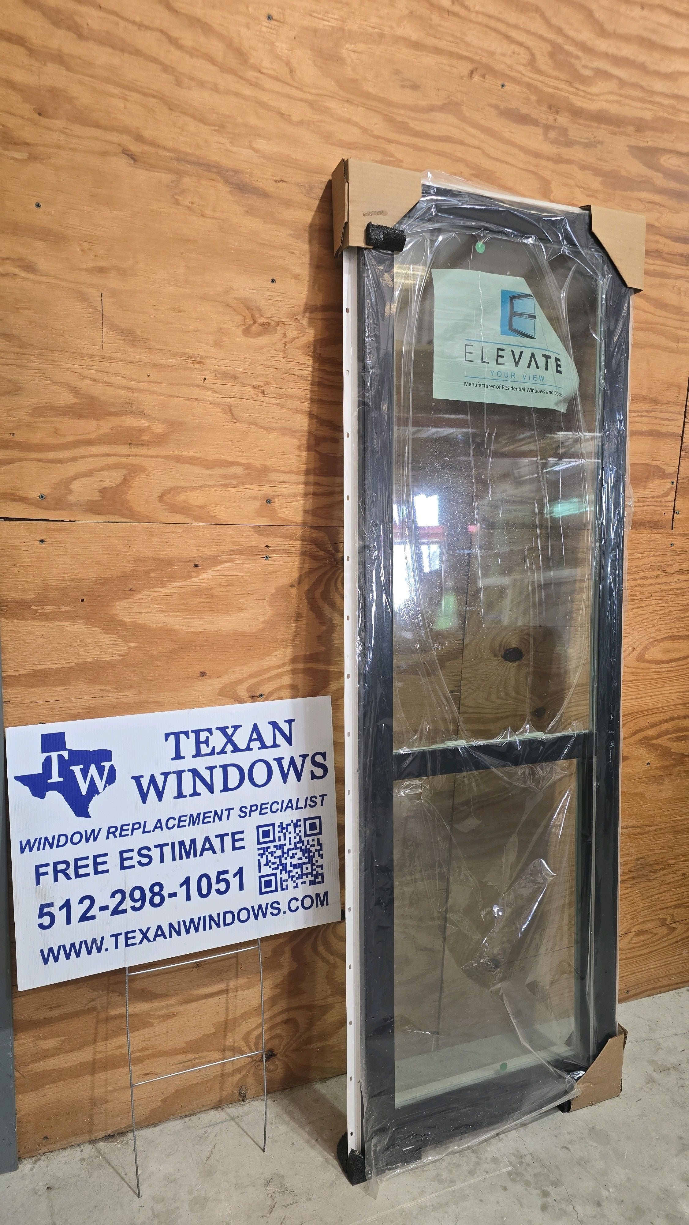 23.5 x 71.5 Black/White Vinyl Single Hung Window - Elevate Inspire Series