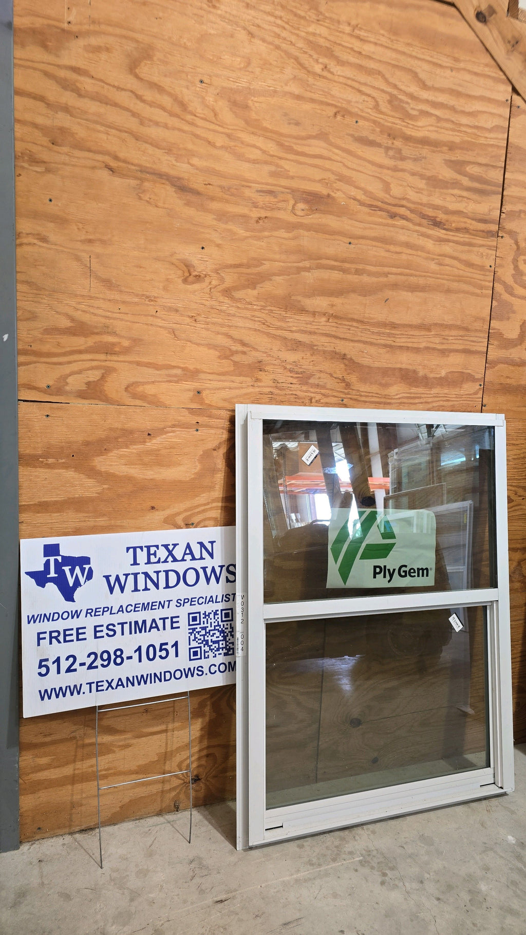 35.5 x 47.5 White Thermal Break Aluminum Single Hung Window - Ply Gem 4800 Series