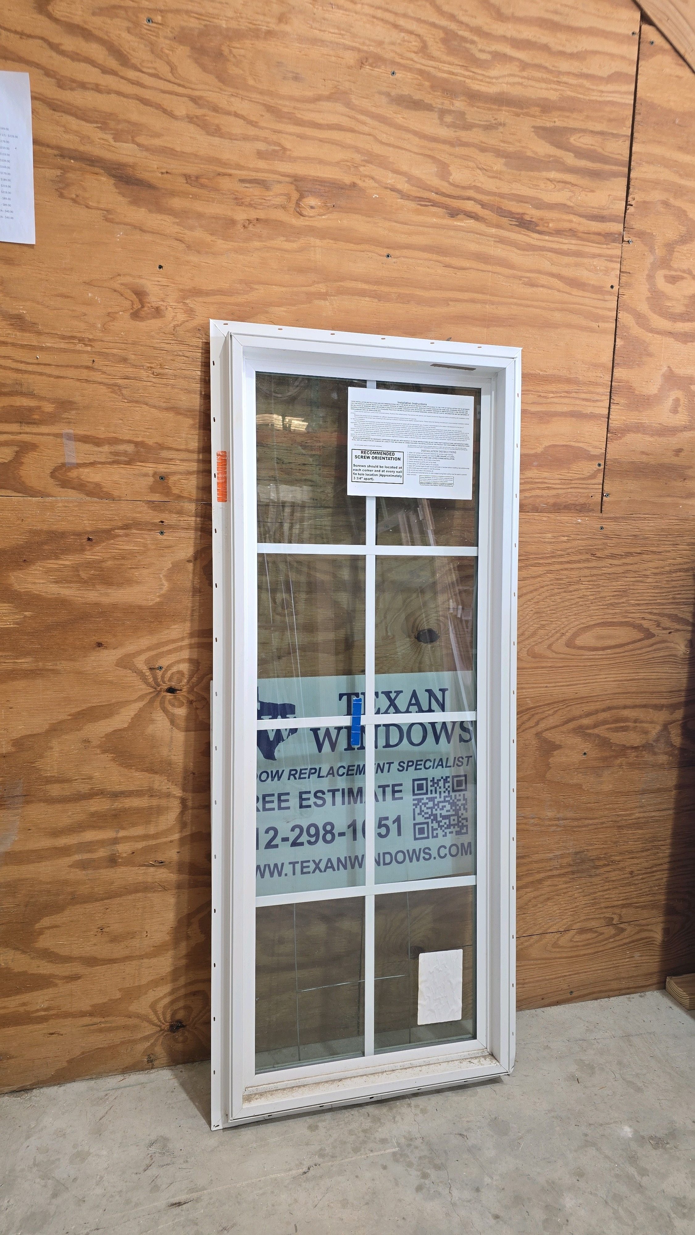 23.5 x 59.5 White Vinyl Fixed Window - Finestra 64 Series
