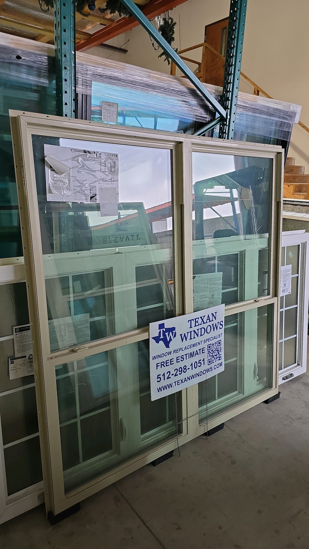 71.5 x 71.5 Tan Vinyl Single Hung Window - Elevate Inspire Series