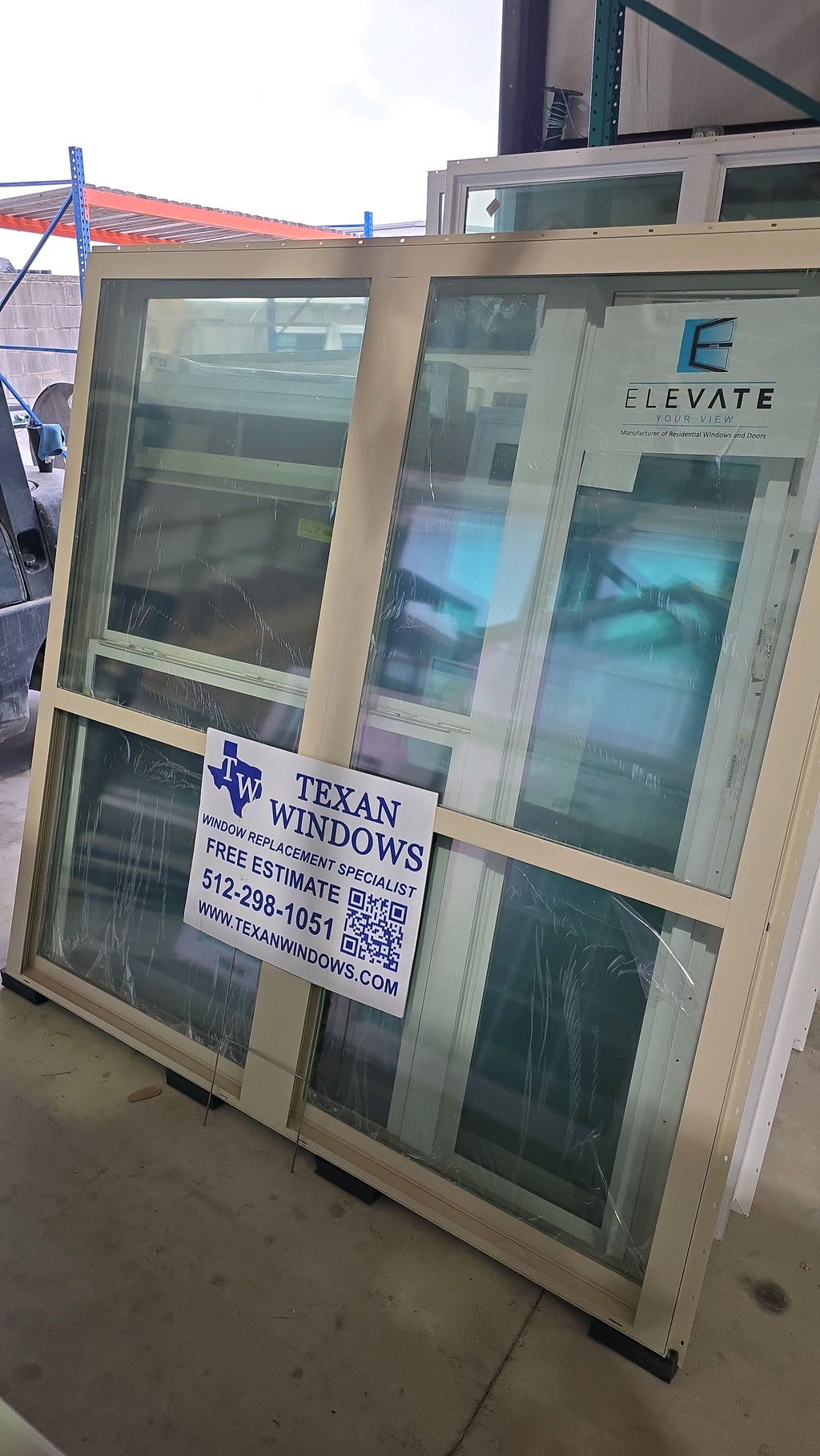 71.5 x 71.5 Tan Vinyl Single Hung Window - Elevate Inspire Series