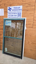35.5 x 59.5 Black/White Vinyl Single Hung Window - Finestra 64 Series