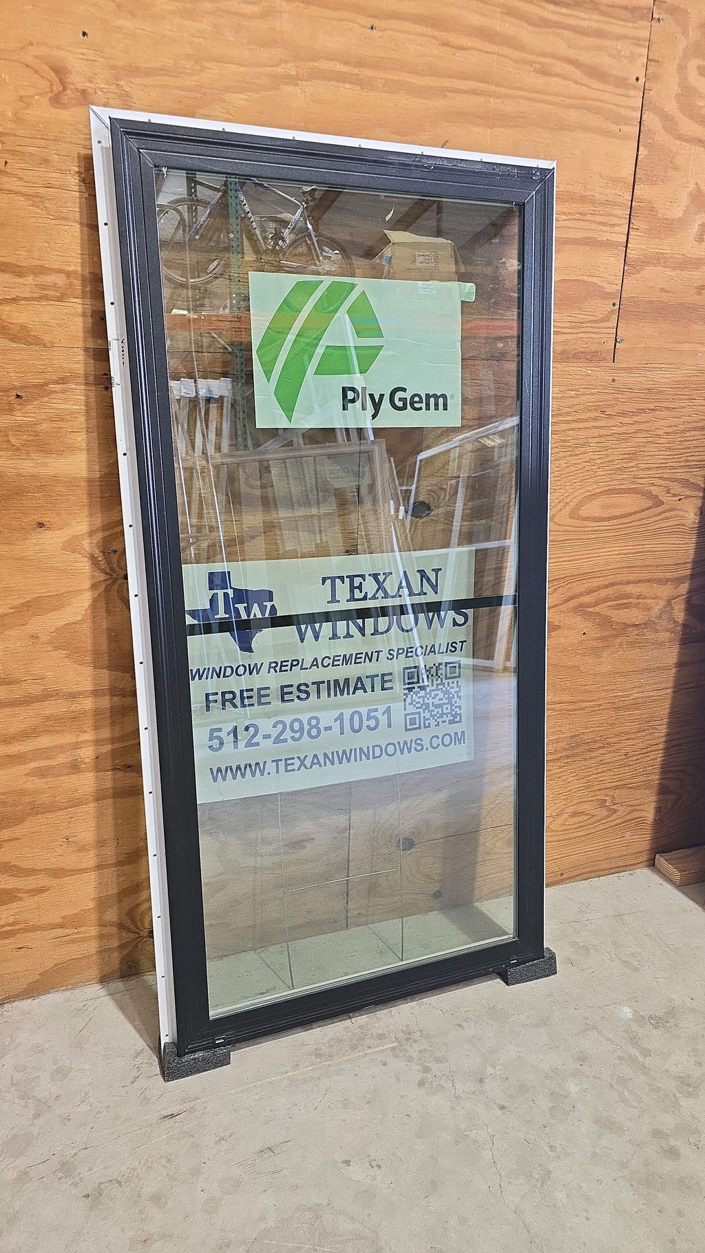 29.5 x 49.5 Black/White Vinyl Fixed Window - Ply Gem 1100 Series