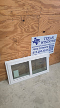 35.5 x 17.5 White Vinyl Horizontal Sliding Window - Finestra 64 Series