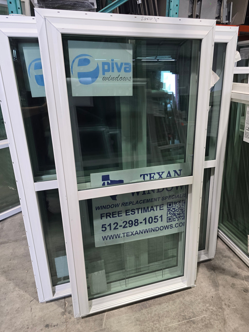 29.5 x 59.5 White Vinyl Single Hung Window - Finestra 64 Series